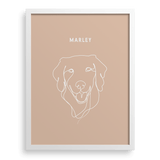 Custom One Pet Line Drawing Portrait