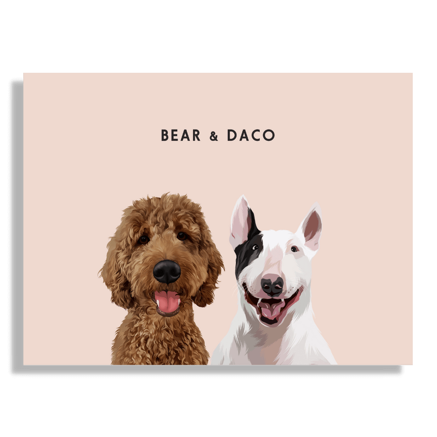 Custom Two Pet Portrait