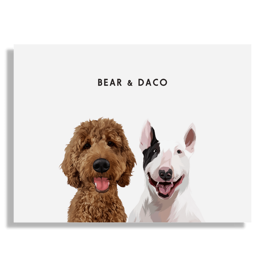 Custom Two Pet Portrait