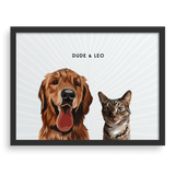 Custom Two Pet Portrait