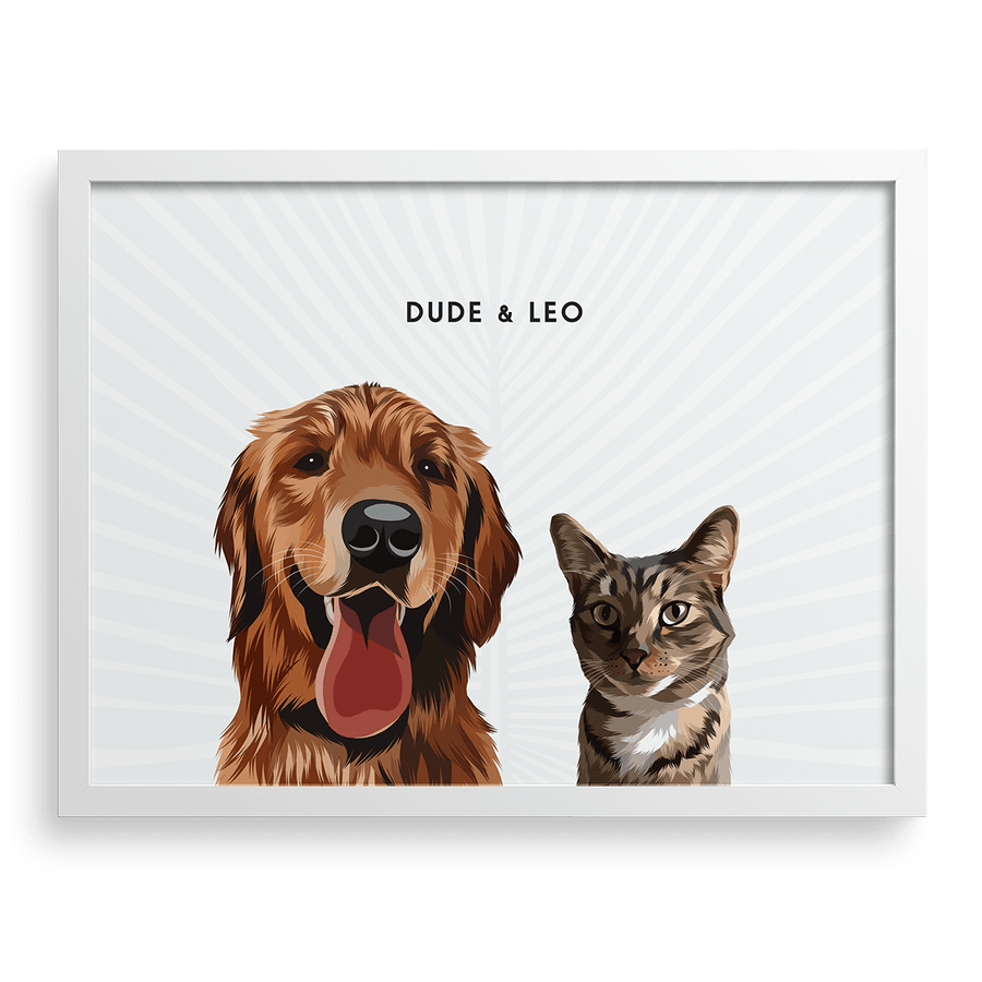 Custom Two Pet Portrait