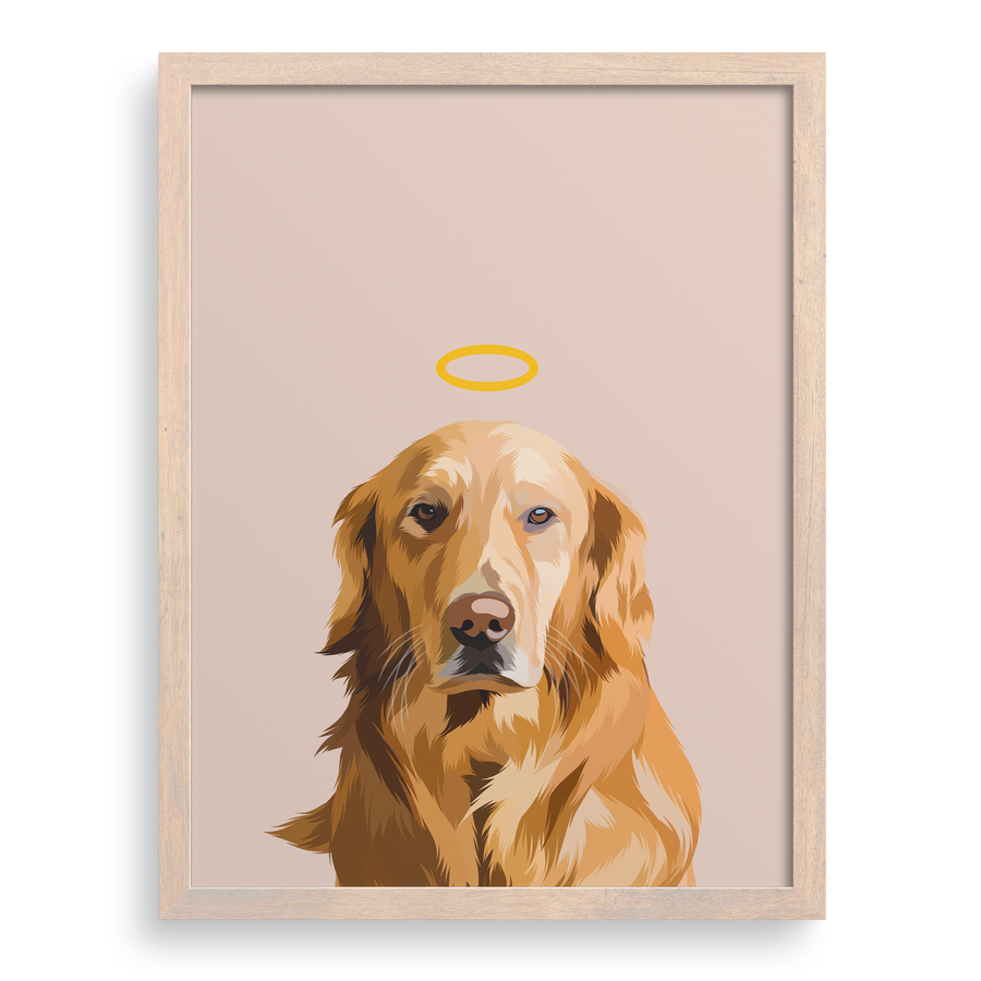 Custom Memorial Pet Portrait w/ Halo
