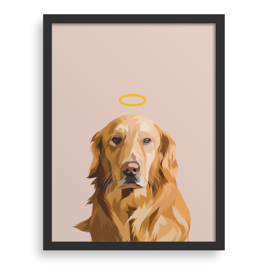 Custom Memorial Pet Portrait w/ Halo