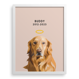 Custom Memorial Pet Portrait w/ Halo