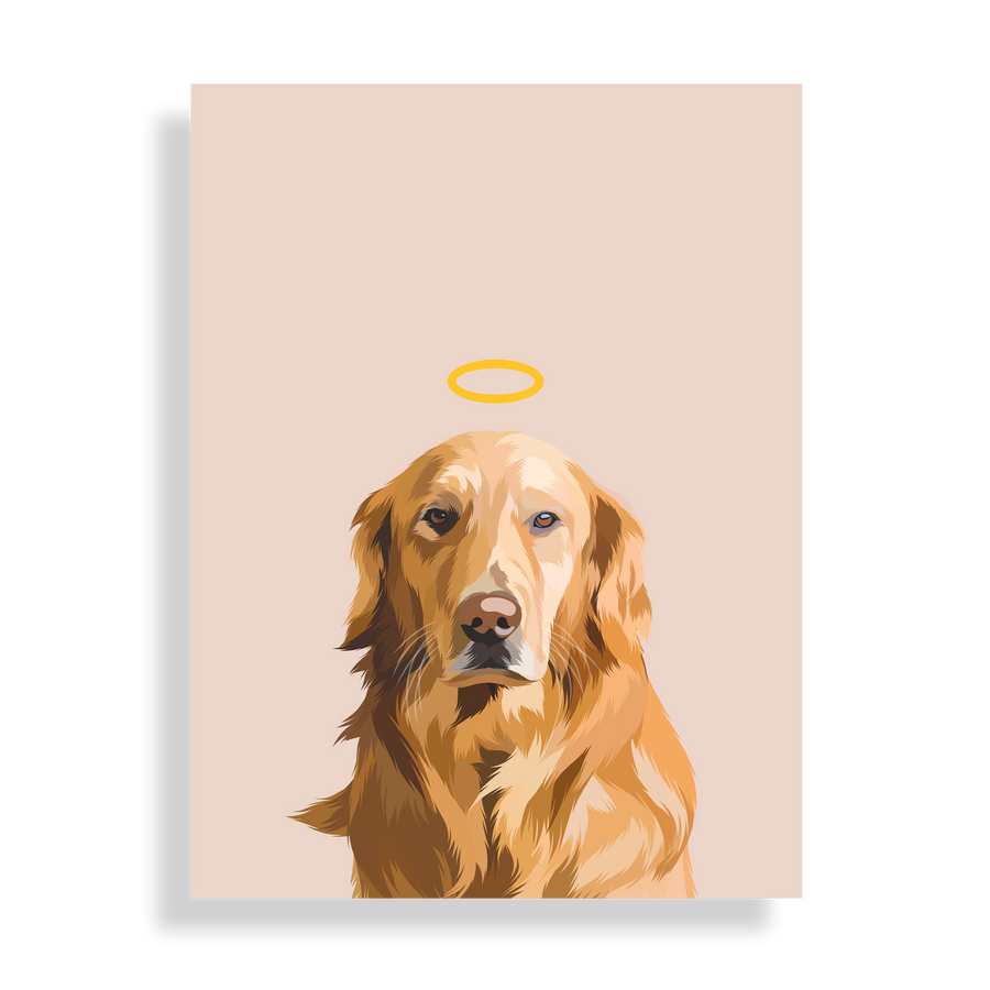 Custom Memorial Pet Portrait w/ Halo