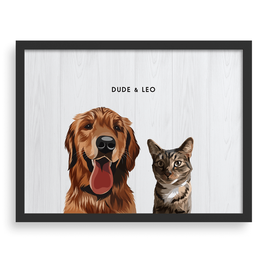 Custom Two Pet Portrait