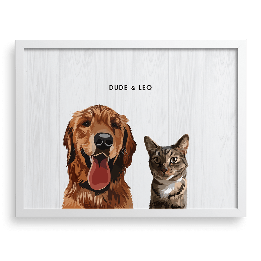 Custom Two Pet Portrait