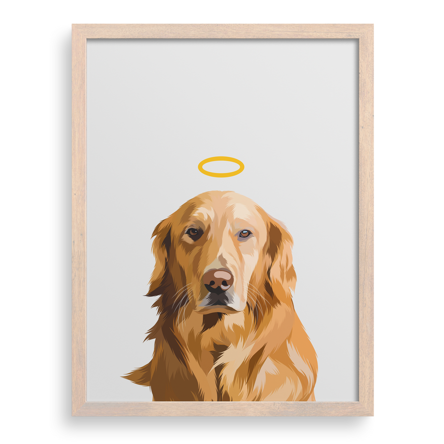 Custom Memorial Pet Portrait w/ Halo
