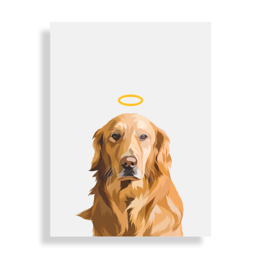 Custom Memorial Pet Portrait w/ Halo