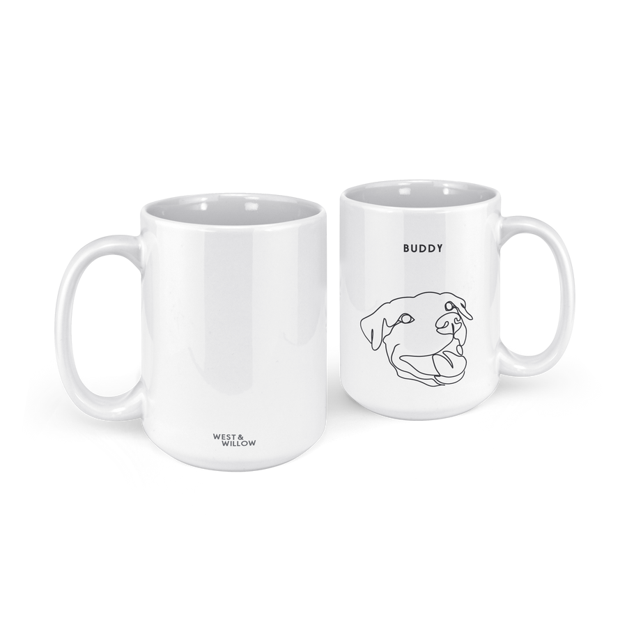 Custom Line Style Pet Portrait Mug