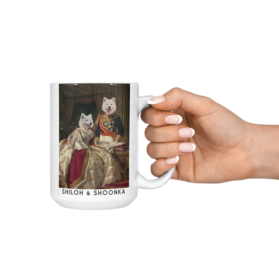 King & Queen Royal Custom Pet Portrait Mug