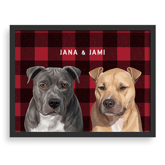 Custom Two Pet Portrait