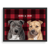 Custom Two Pet Portrait
