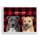 Custom Two Pet Portrait
