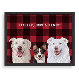 Custom Three Pet Portrait