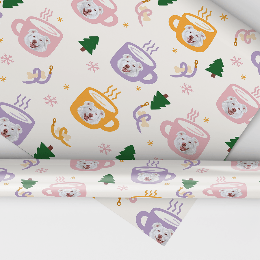 Custom One Pet Print Portrait Wrapping Paper