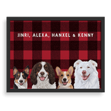 Custom Four Pet Portrait