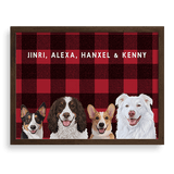 Custom Four Pet Portrait