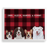 Custom Four Pet Portrait