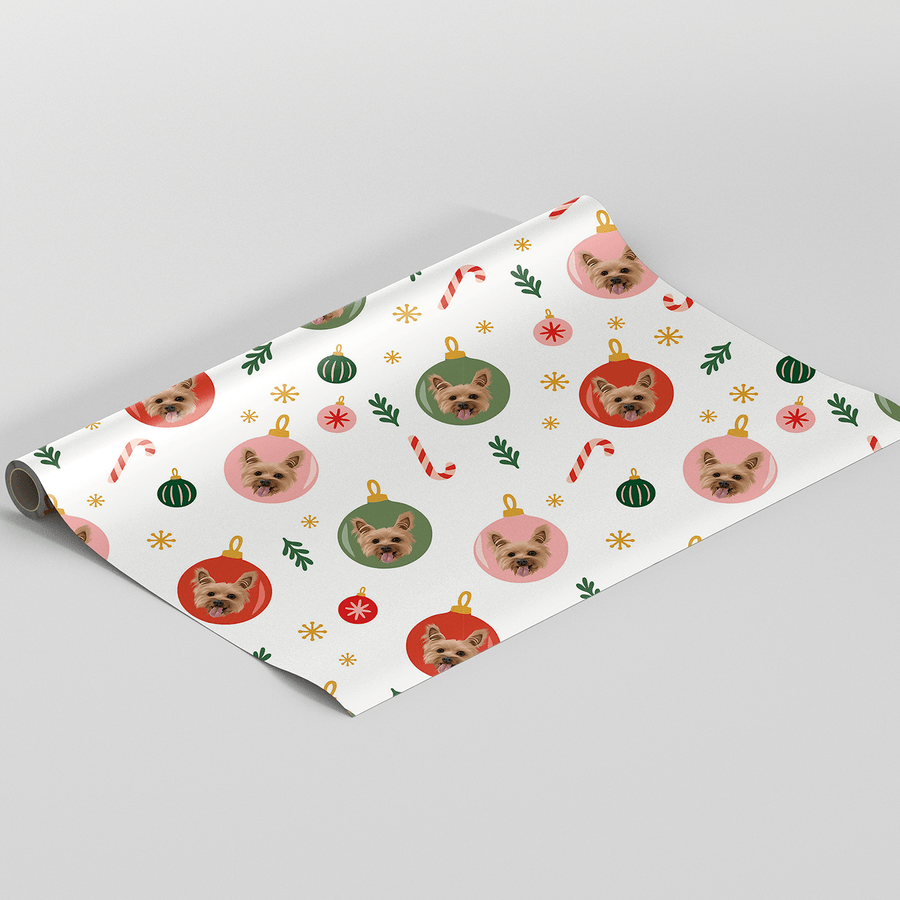 Custom One Pet Print Portrait Wrapping Paper