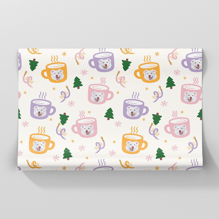 Custom One Pet Print Portrait Wrapping Paper