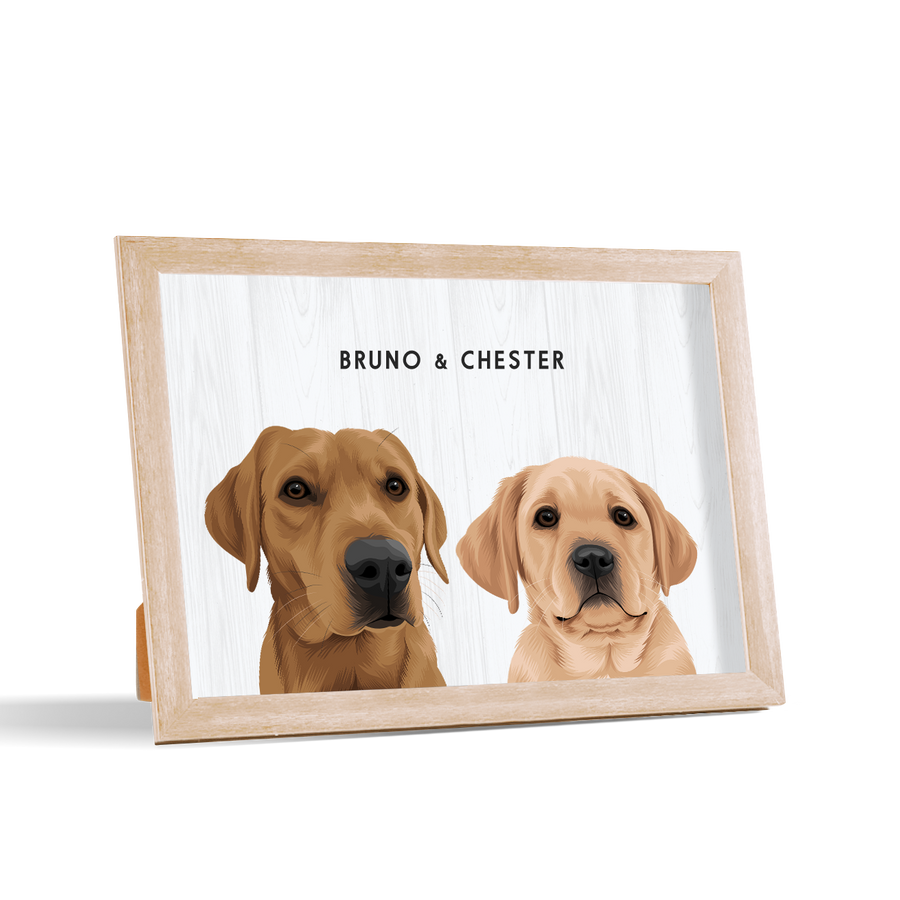 Custom Desktop Two Pet Portrait