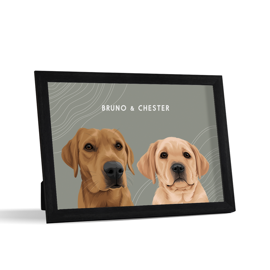Custom Desktop Two Pet Portrait