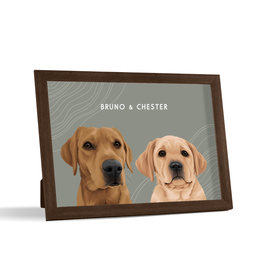 Custom Desktop Two Pet Portrait