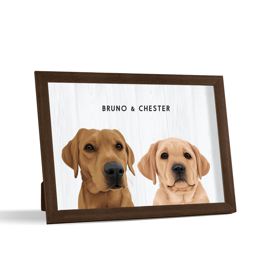Custom Desktop Two Pet Portrait