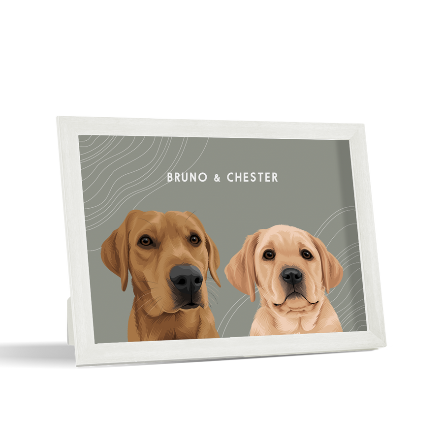 Custom Desktop Two Pet Portrait