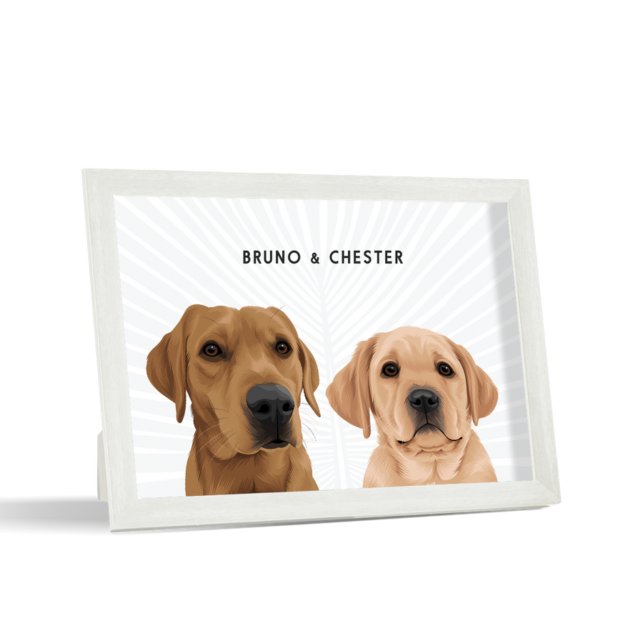 Custom Desktop Two Pet Portrait