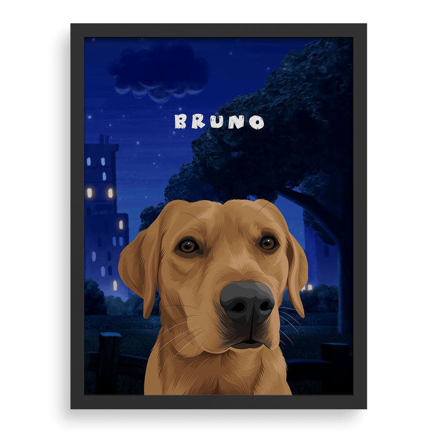 Dog Man Custom One Pet Portrait