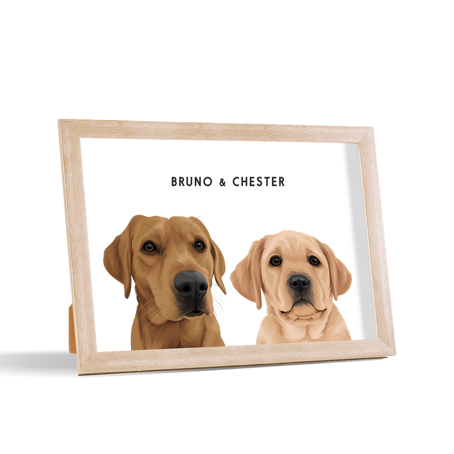 Custom Desktop Two Pet Portrait