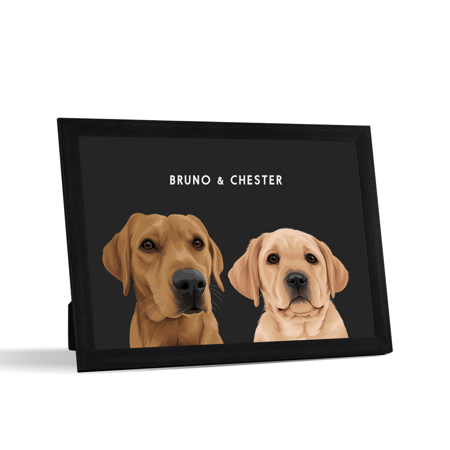 Custom Desktop Two Pet Portrait