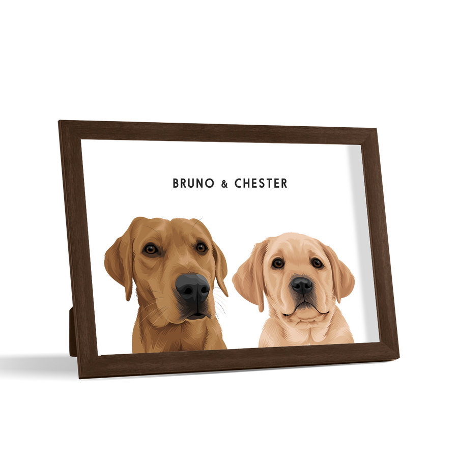 Custom Desktop Two Pet Portrait