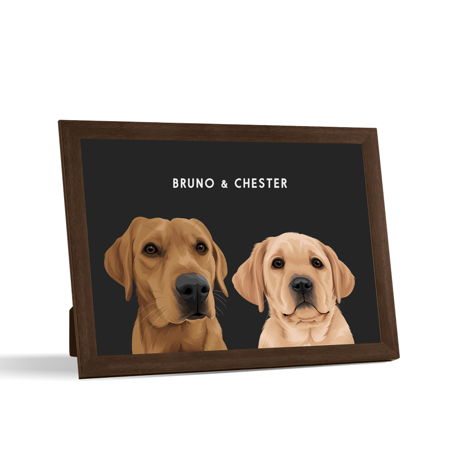 Custom Desktop Two Pet Portrait