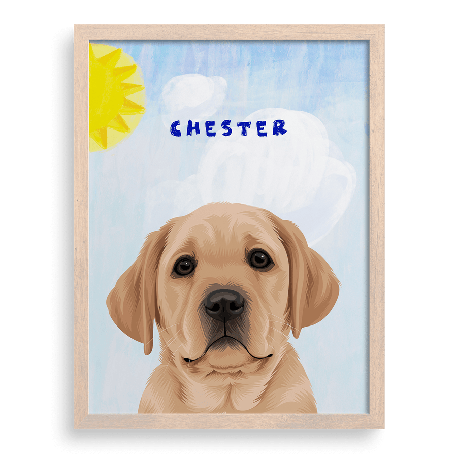 Dog Man Custom One Pet Portrait