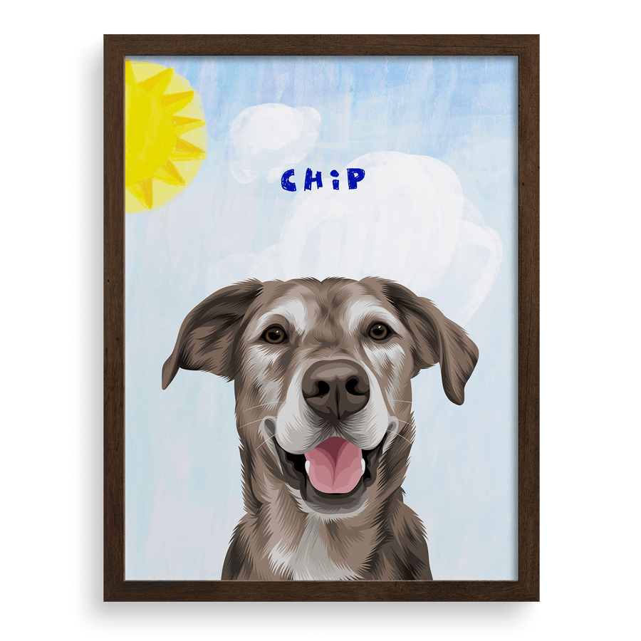 Dog Man Custom One Pet Portrait