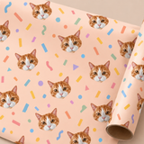 Custom One Pet Portrait Wrapping Paper