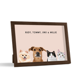 Custom Desktop Four Pet Portrait