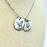 Custom Engraved Pet Portrait Necklace