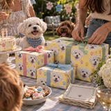 Custom One Pet Portrait Wrapping Paper