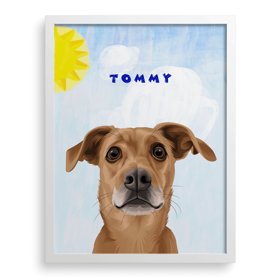 Dog Man Custom One Pet Portrait