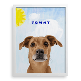 Dog Man Custom One Pet Portrait