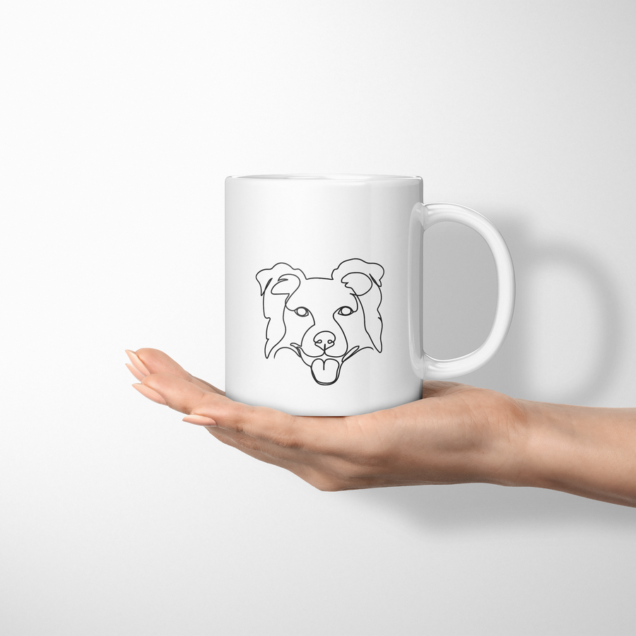 Custom Line Style Pet Portrait Mug