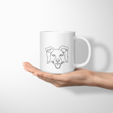 Custom Line Style Pet Portrait Mug