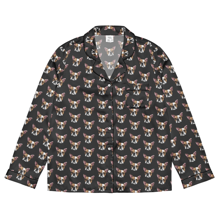 Custom Pet Face Pajama Long Sleeve Shirt