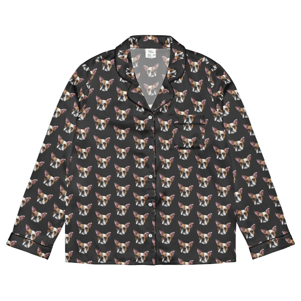 Custom Pet Face Pajama Long Sleeve Shirt
