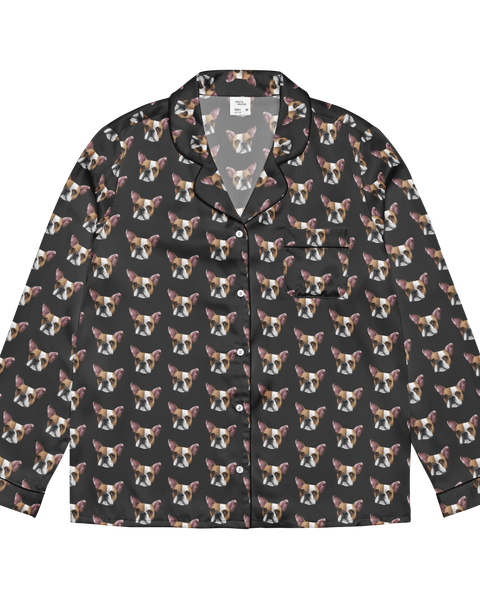 Custom Pet Face Pajama Long Sleeve Shirt