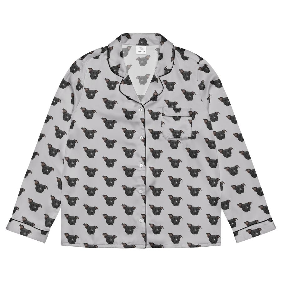 Custom Pet Face Pajama Long Sleeve Shirt